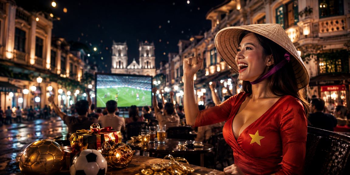 Người dùng tại Hà Nội đội nón lá xem kèo cược bóng đá trực tuyến trên điện thoại