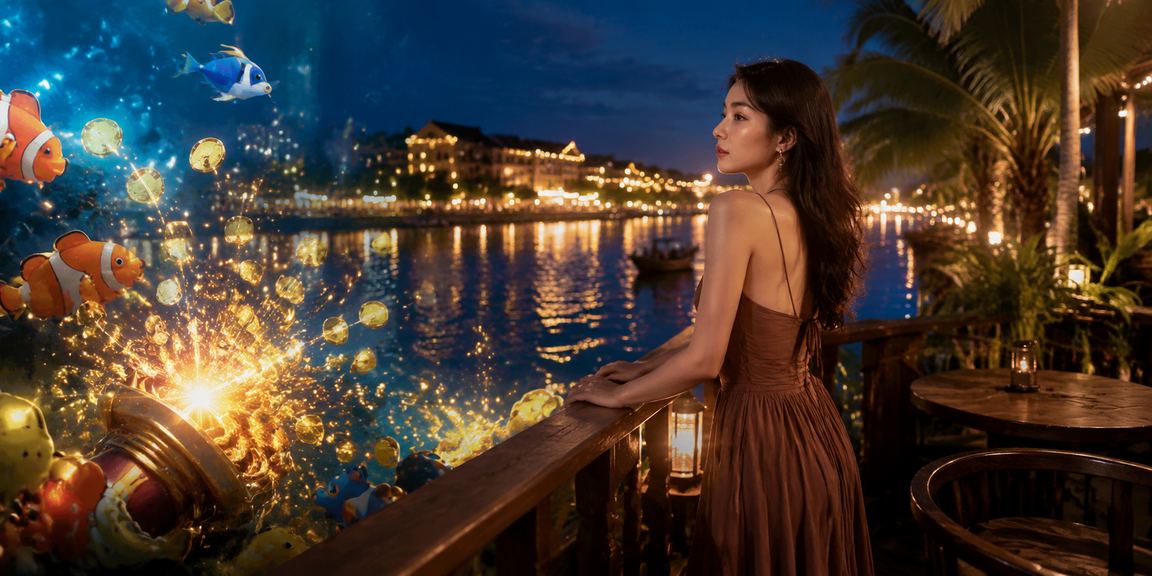 Người dùng tại Hội An ngồi quán cà phê xem phân tích kèo casino trực tuyến
