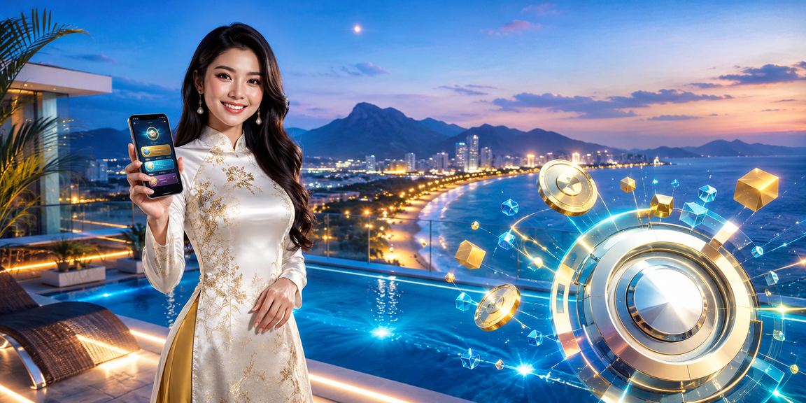 Người mặc áo dài tại Quy Nhơn dùng app casino trên điện thoại buổi chiều